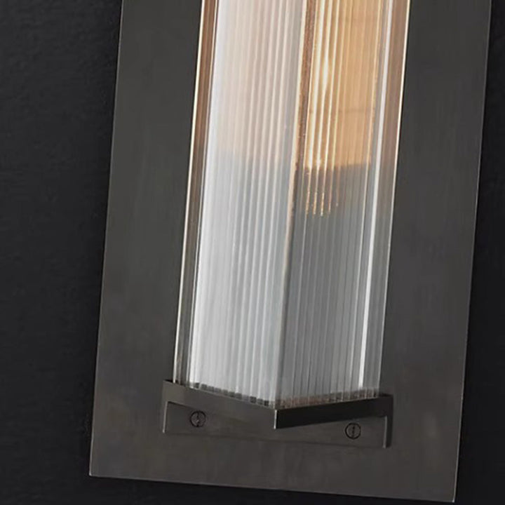Lámpara de Aplique de Pared Exterior LED de Prisma Triangular de PC de Vidrio de Acero Inoxidable Solar Impermeable de Simplicidad Moderna para Jardín 