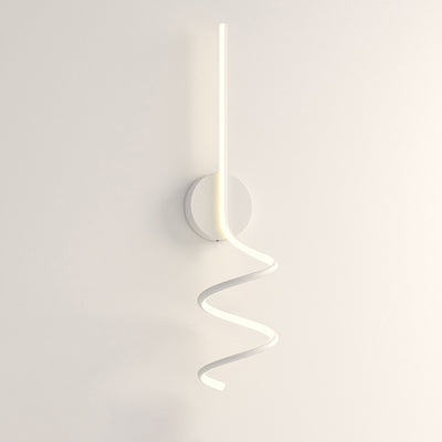 Lámpara Aplique de Pared LED de Hierro y Aluminio en Espiral Minimalista Moderna para Dormitorio 