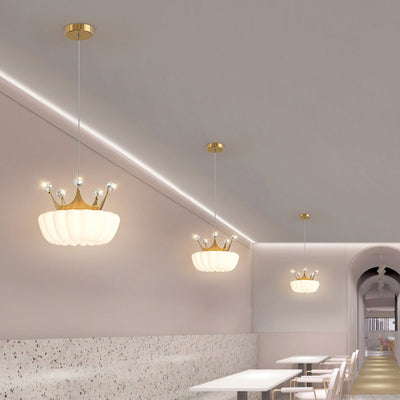 مصباح معلق من الكريستال LED للأطفال المعاصرين بتصميم سحابة وتاج حديدي لغرفة النوم 
