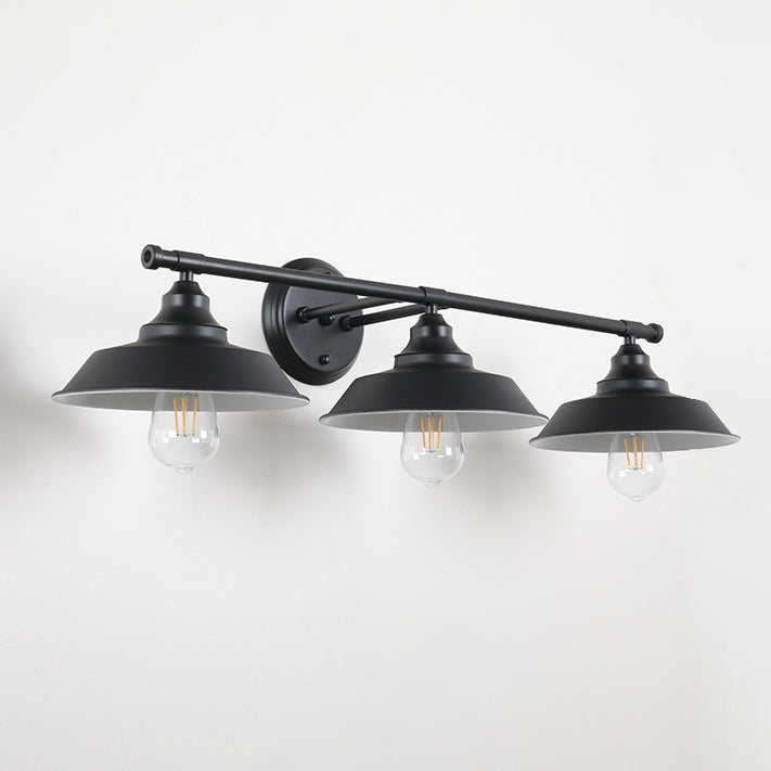 Lámpara de Aplique de Pared de Hierro Redondo Industrial Contemporáneo de 2/3 Luces para Baño 