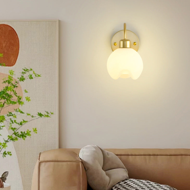 Applique murale 1 lumière en fer et ABS de simplicité moderne pour chevet 