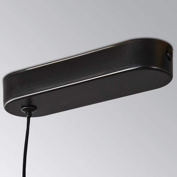 Moderno Minimalista Hierro Tira Larga Arcoíris Malla Decorativa LED Isla Luz Colgante Para Comedor 
