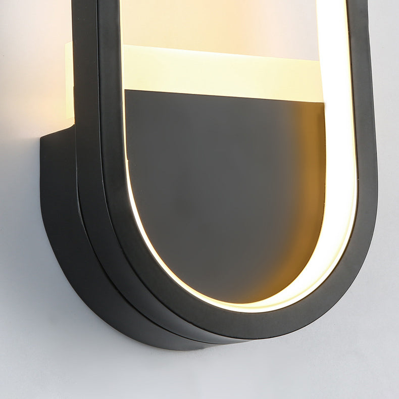 Moderne minimalistische Eisen Silikon elliptische Kreisbogen LED Wandleuchte Lampe für Schlafzimmer 