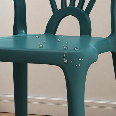 Chaise de salle à manger empilable en plastique Arc scandinave contemporain avec dossier pour salle à manger 