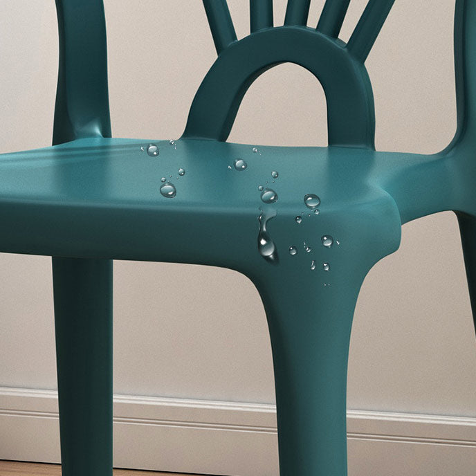 Chaise de salle à manger empilable en plastique Arc scandinave contemporain avec dossier pour salle à manger 