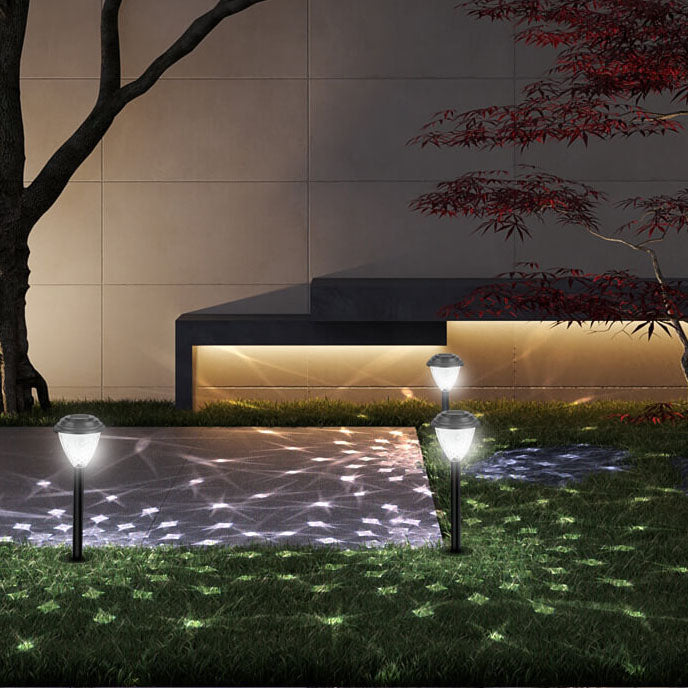 Luz LED para Paisaje Exterior con Inserto de Suelo de Plástico en Forma de Cono Impermeable Solar 