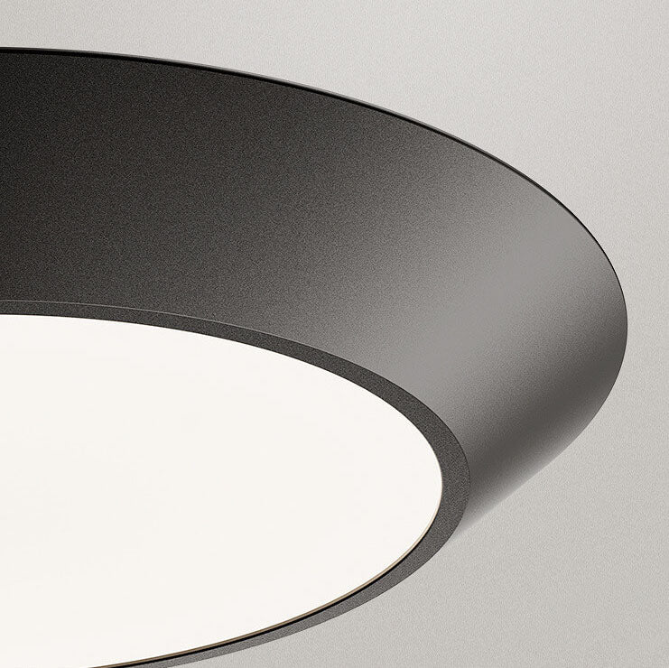 Modern Minimalist Round Drum LED Semi-Flush Mount Ceiling Light