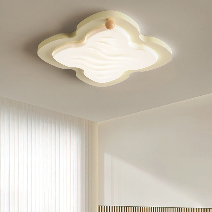 Moderne nordische Creme Biskuit PVC Schatten Hardware LED Unterputz Deckenleuchte für Schlafzimmer 