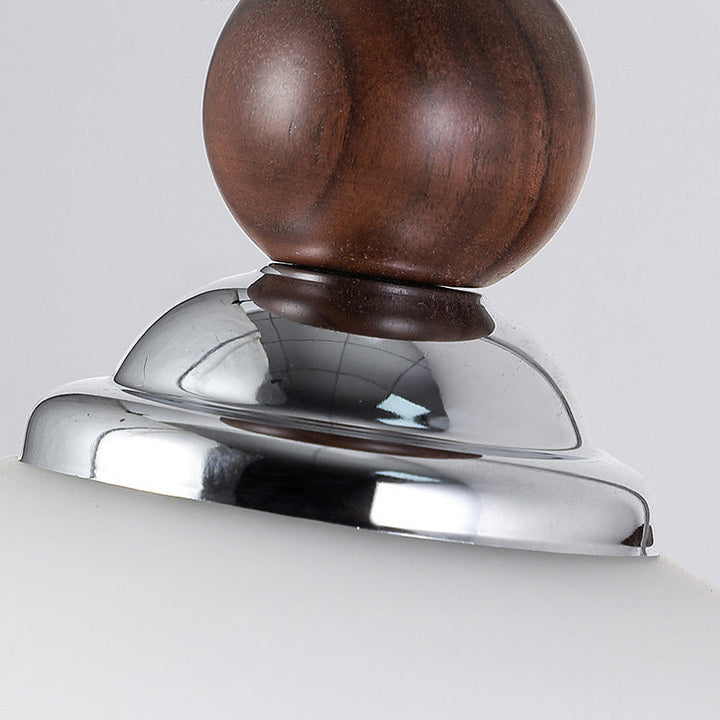 Traditionelle Vintage Laterne geformt Holz Eisen Glas 1-Licht Pendelleuchte für Esszimmer 