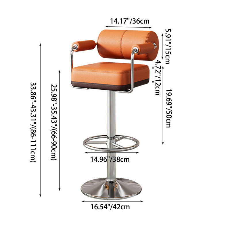 Tabouret de bar cylindrique carré en alliage d&