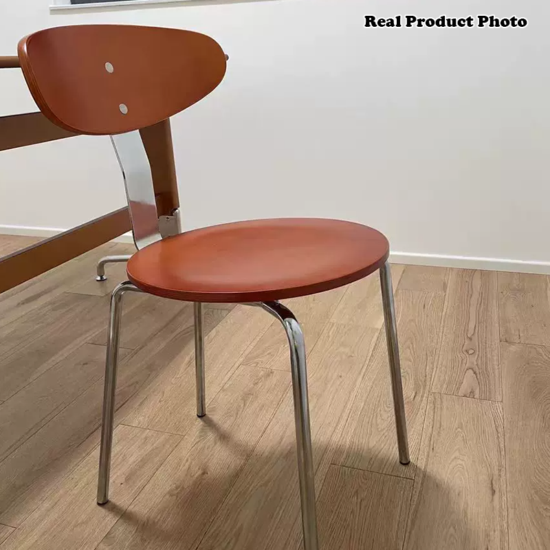 Chaise de salle à manger avec dossier en fer rembourré vintage traditionnel carré pour salle à manger 