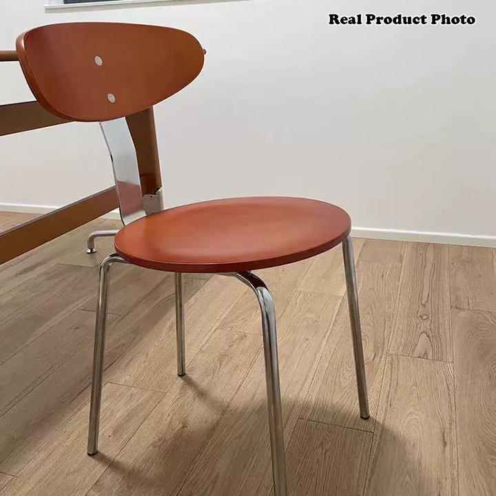 Chaise de salle à manger avec dossier en fer rembourré vintage traditionnel carré pour salle à manger 