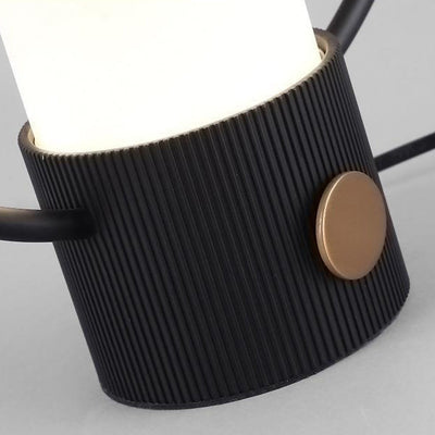 Zeitgenössische kreative runde Kuppelzylinder-Aluminiumglas-1-Licht-Tischlampe für Wohnzimmer 