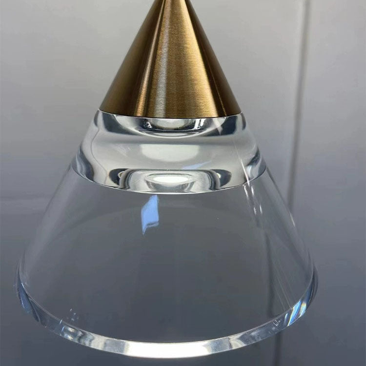 Moderne minimalistische gerade Eisenglas LED Pendelleuchte für Wohnzimmer 