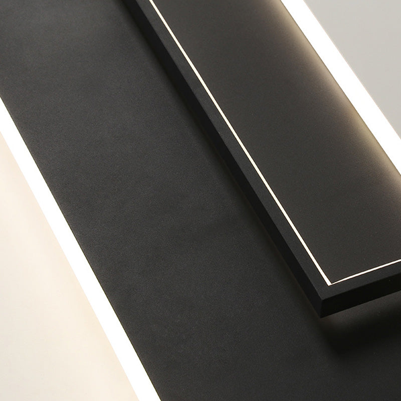 Plafonnier LED rectangulaire en acrylique et fer de simplicité moderne pour salon 