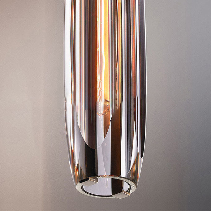Moderne minimalistische Zylinder-Wandleuchte aus Vollkupfer mit Kristall, 1-flammig, für das Schlafzimmer 