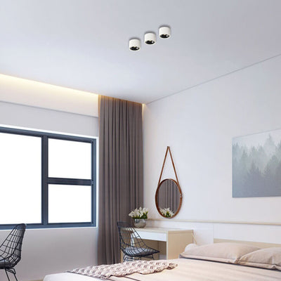 Moderner minimalistischer runder Strahler, verstellbare LED-Deckenleuchte 