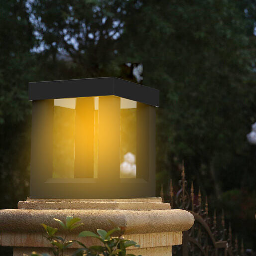 Modern Simplicity Solar Square ABS Plastic LED Outdoor Light For Garden