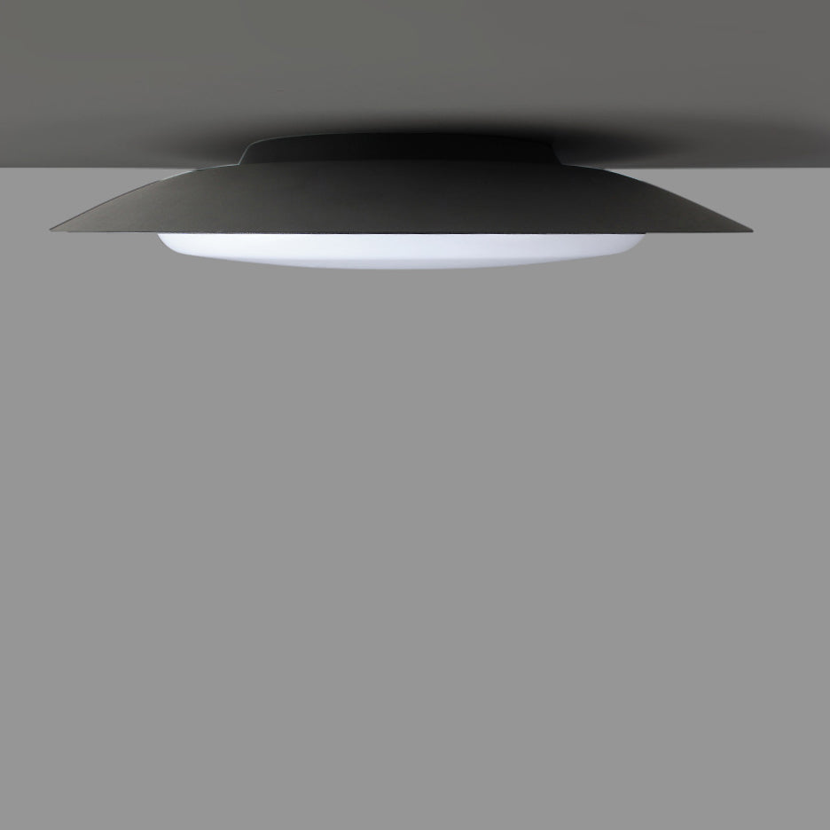 Plafonnier semi-encastré LED en aluminium acrylique cuivre rond contemporain scandinave pour salon 