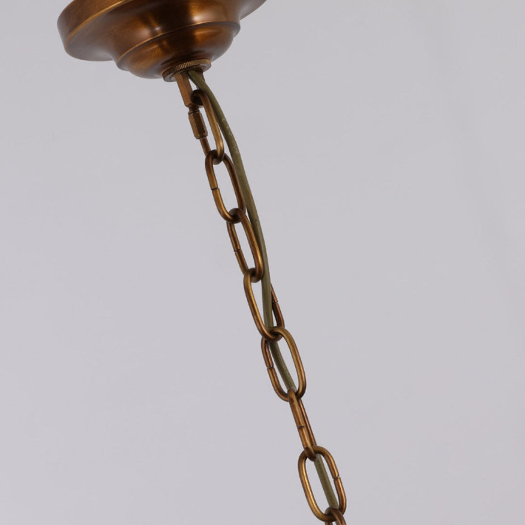 Lustre en verre de cuivre trapézoïdal à 8/10 lumières pour salon traditionnel et vintage 