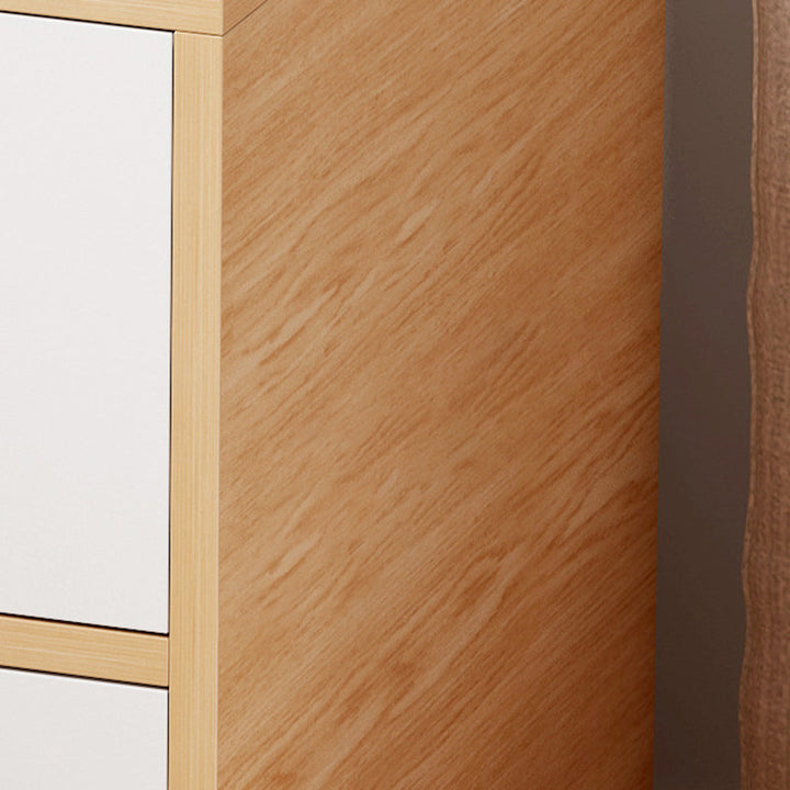 Moderner skandinavischer quadratischer Nachttisch aus MDF mit 2 Schubladen fürs Schlafzimmer 