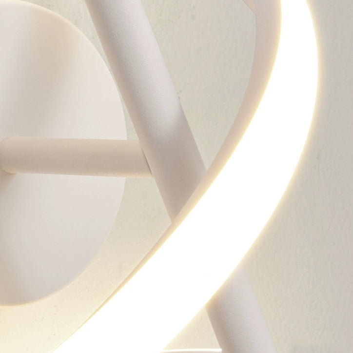 Moderne minimalistische Spiral-Hardware Aluminium Silikon LED Wandleuchte Lampe für Wohnzimmer 