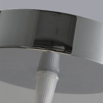 Zeitgenössische nordische runde Kuppel Eisen Glas Acryl 1-Licht Pendelleuchte für Wohnzimmer 