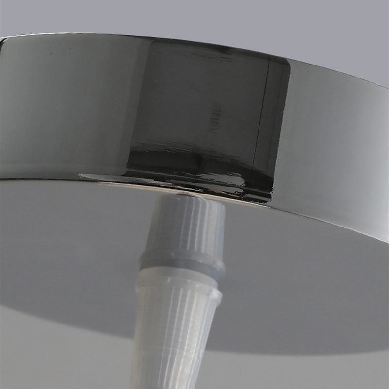 Zeitgenössische nordische runde Kuppel Eisen Glas Acryl 1-Licht Pendelleuchte für Wohnzimmer 