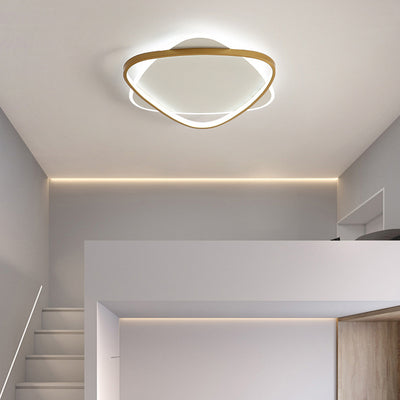 Luz de techo LED de montaje empotrado de hierro acrílico triángulo minimalista moderno para dormitorio 
