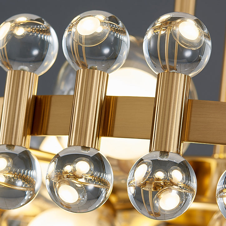 Moderner Luxus Gold Finish Rahmen Bunte Glas Schatten 6/8/10-Licht Kronleuchter Für Wohnzimmer 