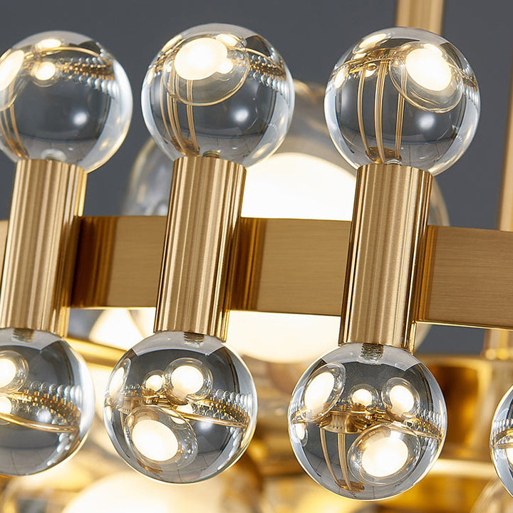 Moderner Luxus Gold Finish Rahmen Bunte Glas Schatten 6/8/10-Licht Kronleuchter Für Wohnzimmer 