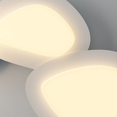Moderne minimalistische unregelmäßige runde Kombination Eisen Acryl LED Unterputz Deckenleuchte für Wohnzimmer 