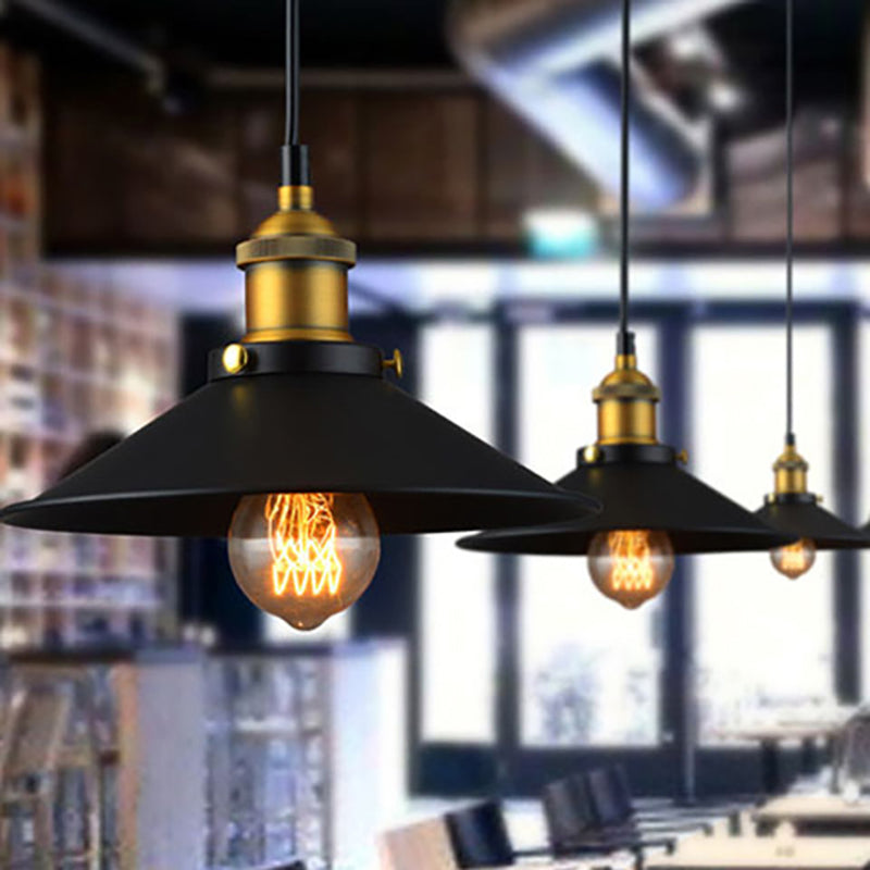 Zeitgenössische industrielle Eisen Topf Deckel Form Glas 1-Licht Pendelleuchte für Esszimmer 