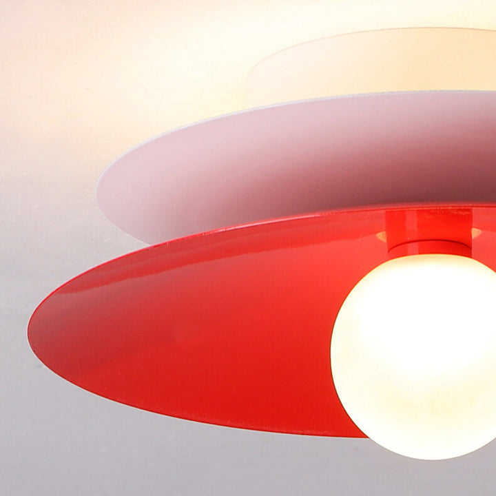 Moderne einfache Eisenscheibe Acryl-Lampenschirm LED-Deckenleuchte 