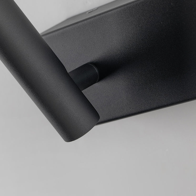 Lámpara Aplique de Pared LED de Cilindro de Ángulo Ajustable Rectangular Minimalista Moderna de Aluminio para Dormitorio 