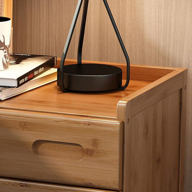 Table de chevet rectangulaire minimaliste moderne en bois massif avec 1/3 tiroir pour chambre 