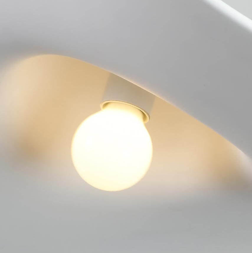 Contemporary Nordic Hat Design Resin 1-Light Pendant Light For Living Room