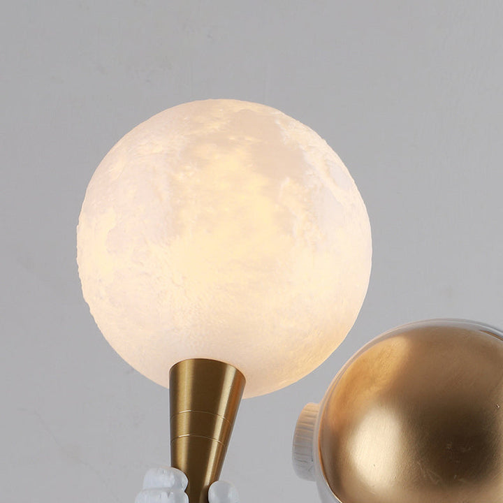 Lampe de table contemporaine créative en résine ABS Astronaute 1 lumière pour chambre 