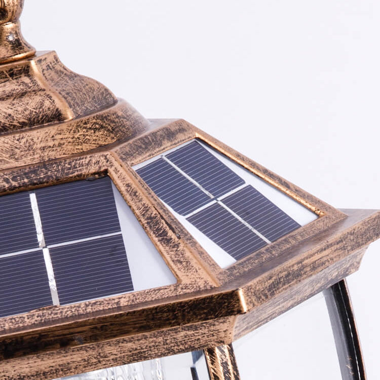 Solarbetriebene wasserdichte Aluminium-Glas 1-Licht Rasenlandschaftsleuchte für den Außenbereich 