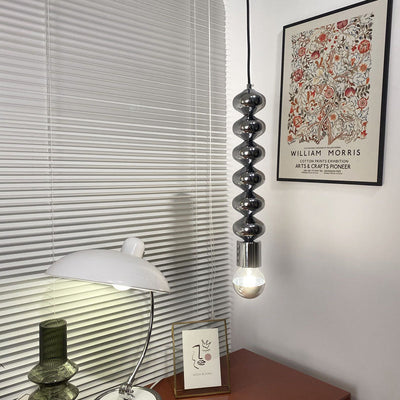 Simplicité Contemporaine Fer Gourde Suspension 1-Lumière Pour Salon 