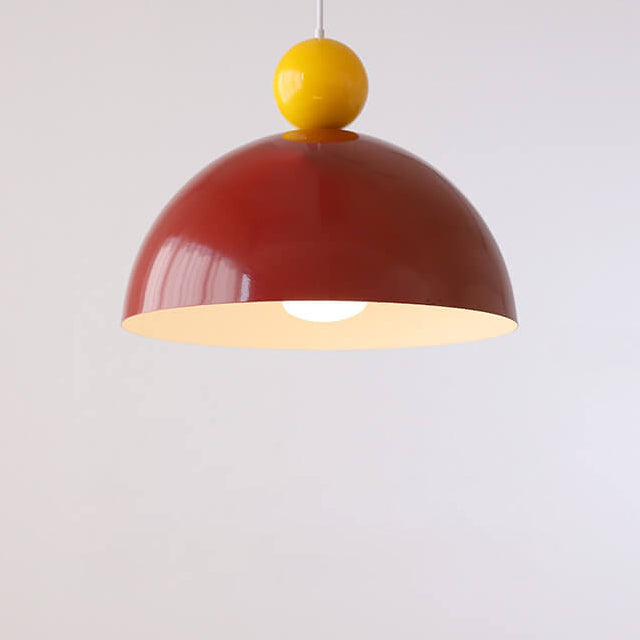 Lámpara Colgante de Hierro Semi-Circular Retro Francesa de 1 Luz 