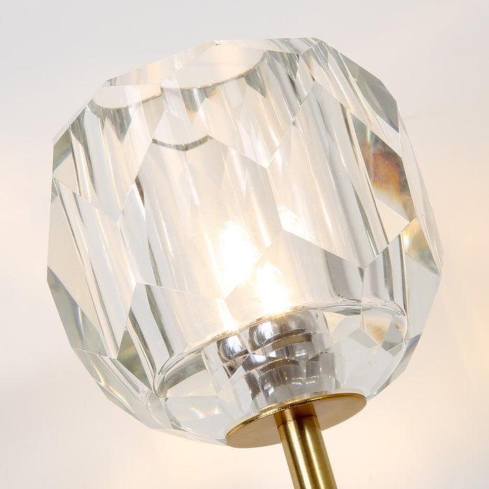 Moderne Mid-Century Kristall Ball Eisen gerade Pole 1-Licht Wandleuchte Lampe für Wohnzimmer 