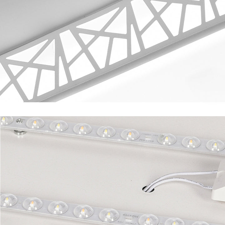Moderne minimalistische quadratische Acryleisen LED-Deckenleuchte für Schlafzimmer 