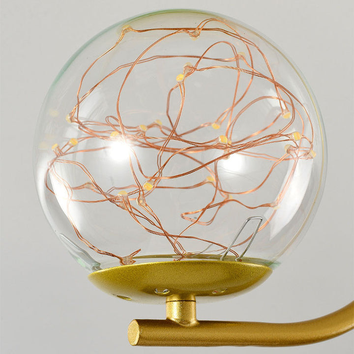 Modern Creative Ball Full Of Stars Hardware Glass LED Semi-Flush Mount Ceiling Light