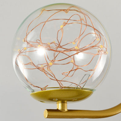 Modern Creative Ball Full Of Stars Hardware Glass LED Semi-Flush Mount Ceiling Light