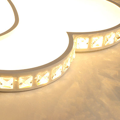Plafonnier LED en cristal acrylique et fer minimaliste moderne pour chambre à coucher 