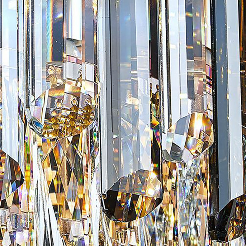 Moderne Luxus Art Deco Runde Kristall Gold 3-Licht Unterputz Deckenleuchte für Flur 