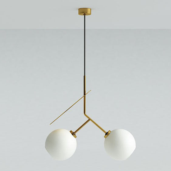 Moderne kreative Kirschglas-Eisen 1/2-Licht Pendelleuchte 