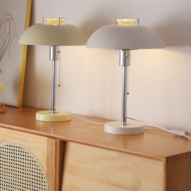 Contemporary Nordic Iron Round Dome 1-Light Table Lamp For Living Room &amp; Bedroom