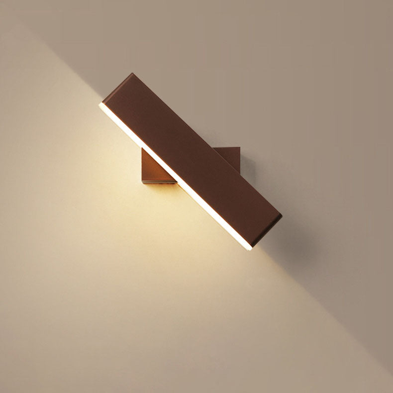 Modern Minimalist Rectangular Aluminum Acrylic LED Wall Sconce Lamp